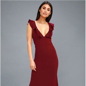 Perfect Opportunity Burgundy Maxi Dress